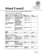 IC Incoming Correspondence List August 30th - October 3rd, 2025