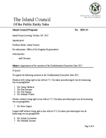 Island Council Proposal - Appointment of the member of the Confidentiality Committee Saba 2025