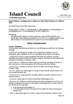 Island Ordinance on Childcare Saba